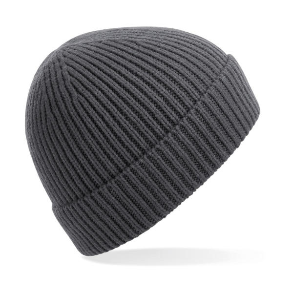 Engineered Knit Ribbed Beanie - Graphite Grey - One Size