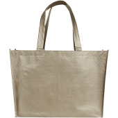 Alloy laminated non-woven shopping tote bag 23L - Nickel