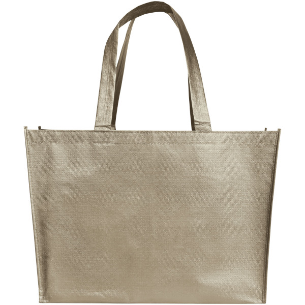 Alloy laminated non-woven shopping tote bag - Nickel