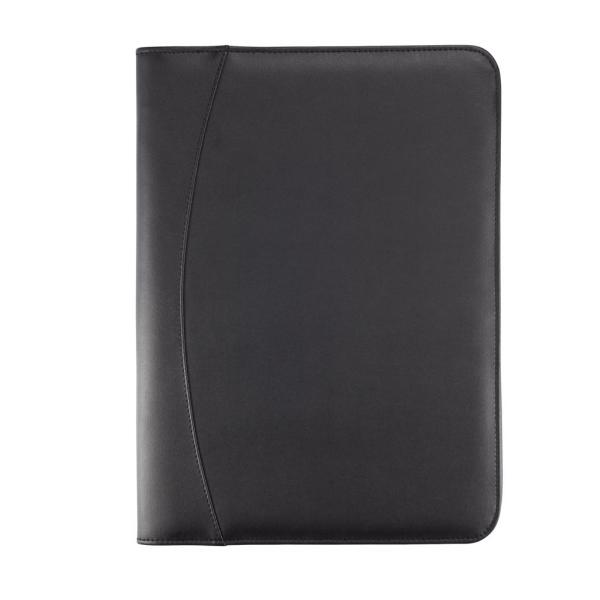 Essential zipper portfolio, zwart