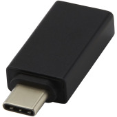 Adapt aluminium USB-C til USB-A 3.0-adapter - Ensfarvet sort
