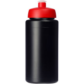 Baseline® Plus 500 ml drikkeflaske med håndtag og kuppelformet låg - Ensfarvet sort/Rød