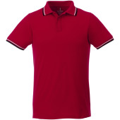 Fairfield heren polo met tipping en korte mouwen - Rood - S