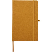 Atlana A5-notesbog lavet af læderstykker - Brun