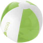 Bondi stevige en transparante strandbal - Lime/Wit