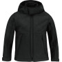 Kids' hooded softshell jacket Black 7/8 jaar