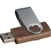 USB-stick Twist van hout, donker, 8GB