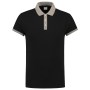 Poloshirt Bicolor Fitted 201002 Black-Grey 4XL