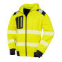 Recycled Robust Zipped Safety Hoody - Fluorescent Yellow - 4XL