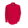 Heren poplin overhemd lange mouwen Classic Red XXL