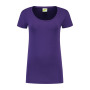 L&S T-shirt Crewneck cot/elast SS for her purple L