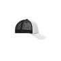 MB6550 5 Panel Retro Mesh Cap - white/black - one size