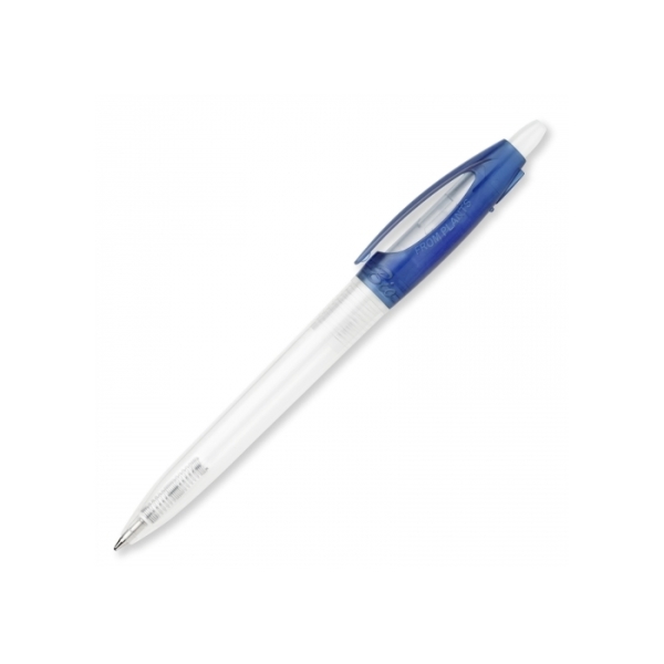 Balpen Bio-S! Clear transparant - Frosted Blauw