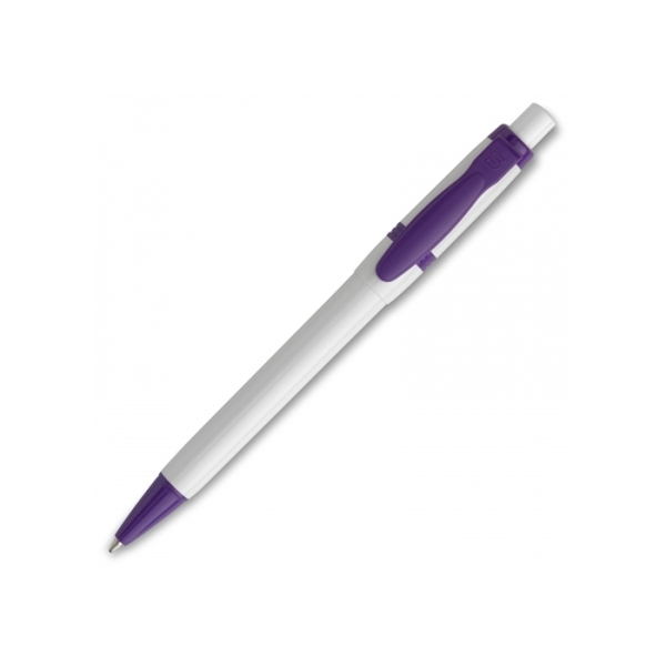 Ball pen Olly hardcolour - White / Lilac