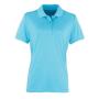 Ladies Coolchecker® Piqué Polo Shirt, Turquoise Blue, L, Premier