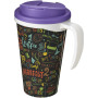 Brite-Americano® Grande 350 ml mug with spill-proof lid - White/Purple