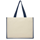 Varai 320 g/m² canvas en jute boodschappentas 23L - Navy