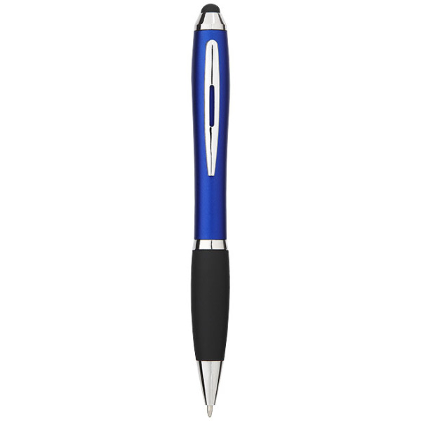 Nash stylus balpen gekleurd met zwarte grip - Koningsblauw/Zwart