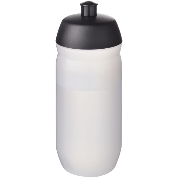 HydroFlex™ Clear 500 ml squeezy sport bottle - Solid black/Frosted clear
