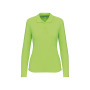 Damespolo lange mouwen Lime 3XL