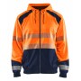 Hooded sweatshirt met rits High Vis