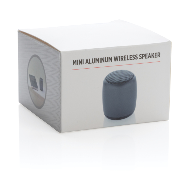 Mini aluminium draadloze speaker, antraciet
