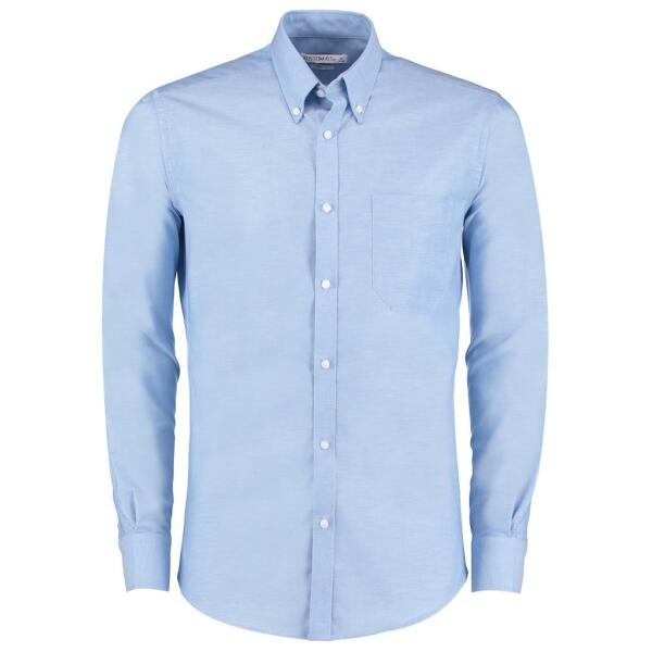 Long Sleeve Slim Fit Workwear Oxford Shirt, Light Blue, 18, Kustom Kit