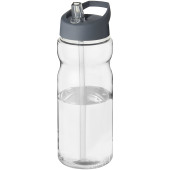 H2O Active® Base 650 ml drikkeflaske og låg med hældetud - Transparent/Stormgrå
