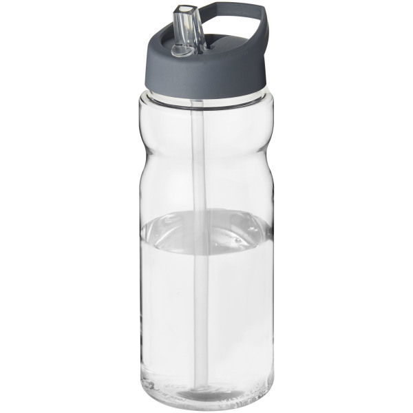 H2O Active® Base 650 ml spout lid sport bottle - Transparent/Storm grey