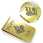 Classical Gold Money Clip with Logo Laser-Engraved