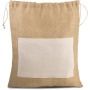 Tas van jutecanvas met koordjes Natural / Gold One Size