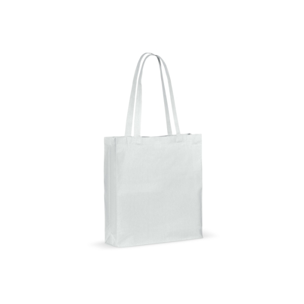 Recycled cotton bag with gusset 140g/m² 38x10x42cm