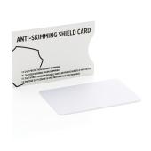 Anti-skimming beschermkaart met actieve stoorzender chip, wit