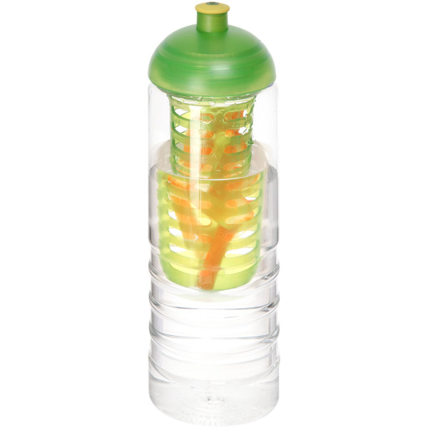 H2O Active® Treble 750 ml drinkfles en infuser met koepeldeksel - Transparant/Lime