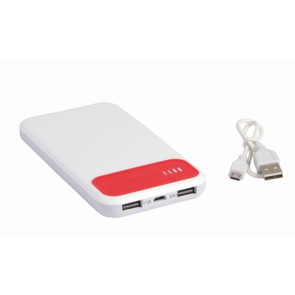 Powerbank SILICON VALLEY rood, wit