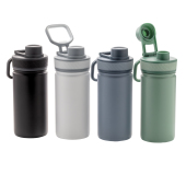 Vacuüm roestvrijstalen fles met sportdop, blauw, blauw