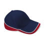 Teamwear Competition Cap - French Navy/Classic Red/White - One Size