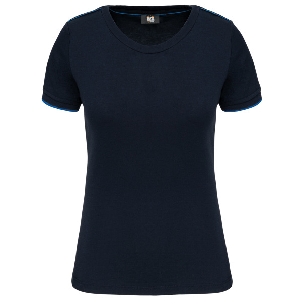 Dames-t-shirt Day To Day korte mouwen Navy / Light Royal Blue 3XL