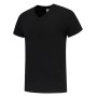 T-shirt V Hals Fitted 101005 Black XXL