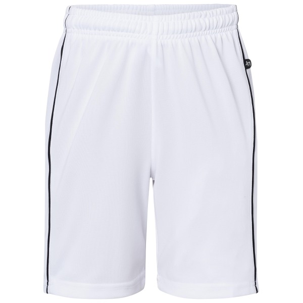 Basic Team Shorts Junior - white/black - XXL
