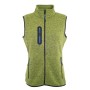 Ladies' Knitted Fleece Vest - kiwi-melange/royal - S