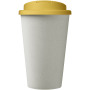 Americano® Eco 350 ml gerecyclede beker met spill-proof deksel - Geel/Wit