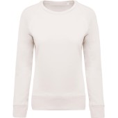 Damessweater BIO ronde hals raglanmouwen Snow Grey S