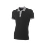 Poloshirt Bicolor Fitted 201002 Black-Grey XL