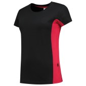 T-shirt Bicolor Dames 102003 Black-Red M