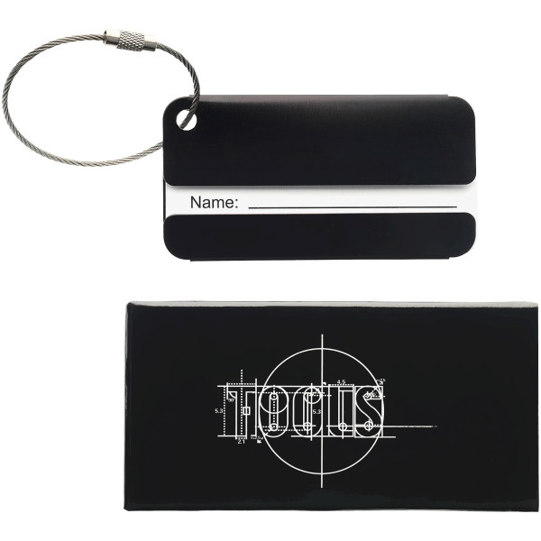 Discovery luggage tag - Solid black