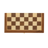 Luxe houten opvouwbaar schaakspel, bruin