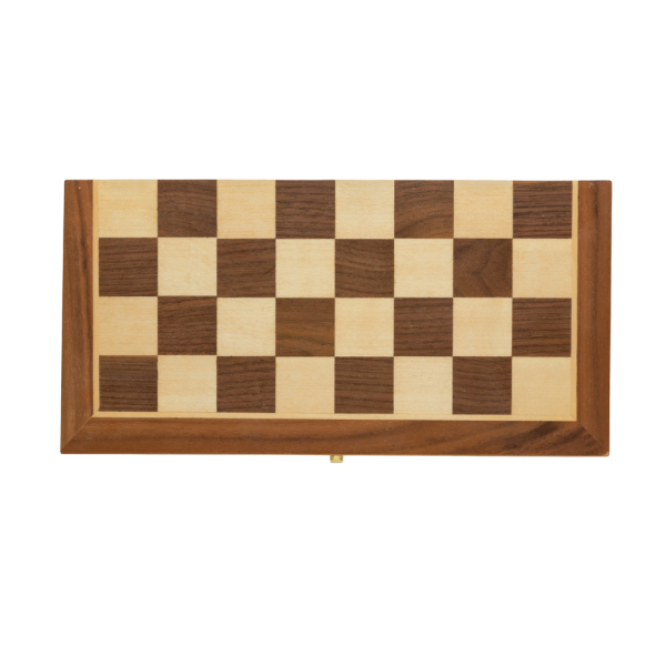 FSC® Luxe houten opvouwbaar schaakspel, bruin