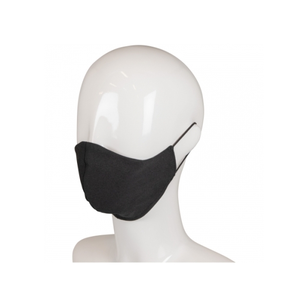 Herbruikbaar gezichtsmasker katoen 3-laags Made in Europe - Zwart