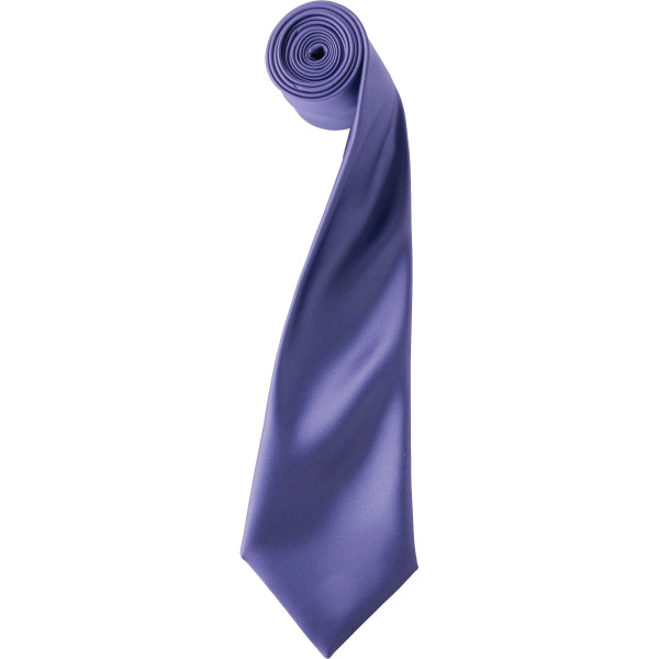 'Colours' Satin Tie Purple One Size